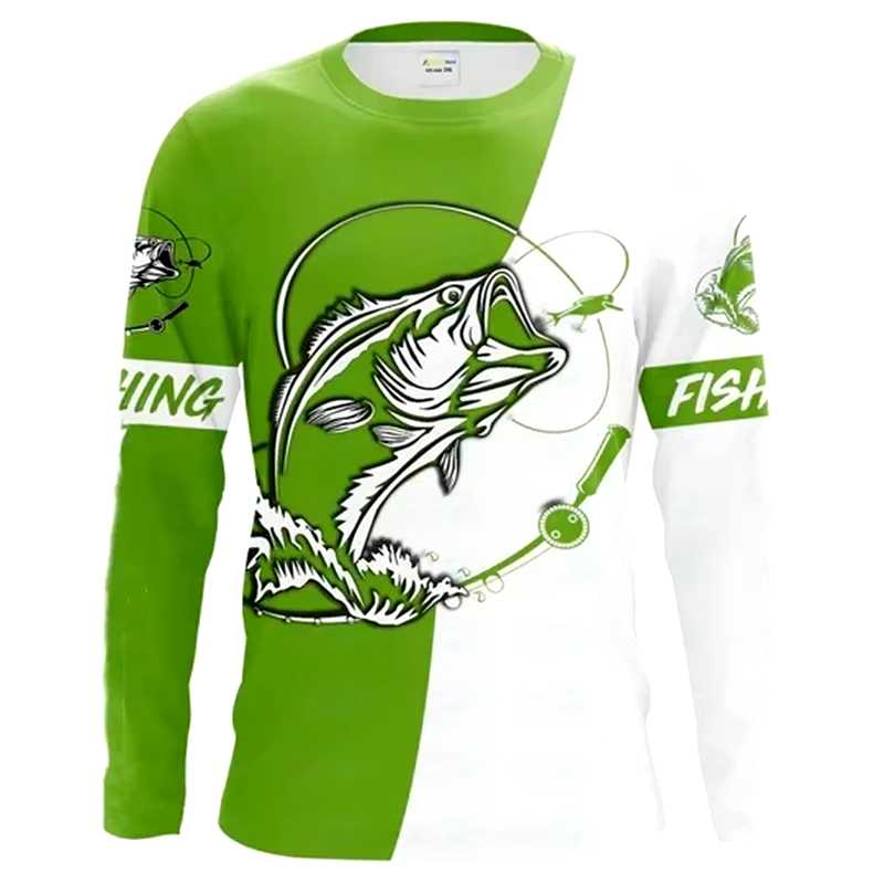 Fishing Graphic Long Sleeve Men Women Shirt Stylish Outdoor