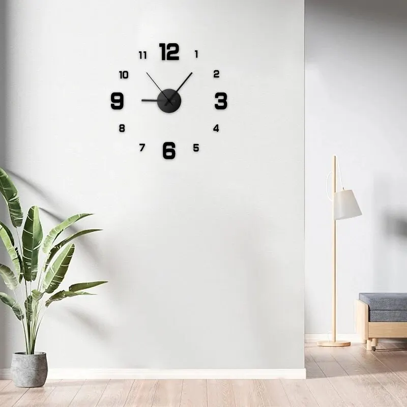 Creative Frameless Wall Clock Decal Home Silent Living Room Office Decoration