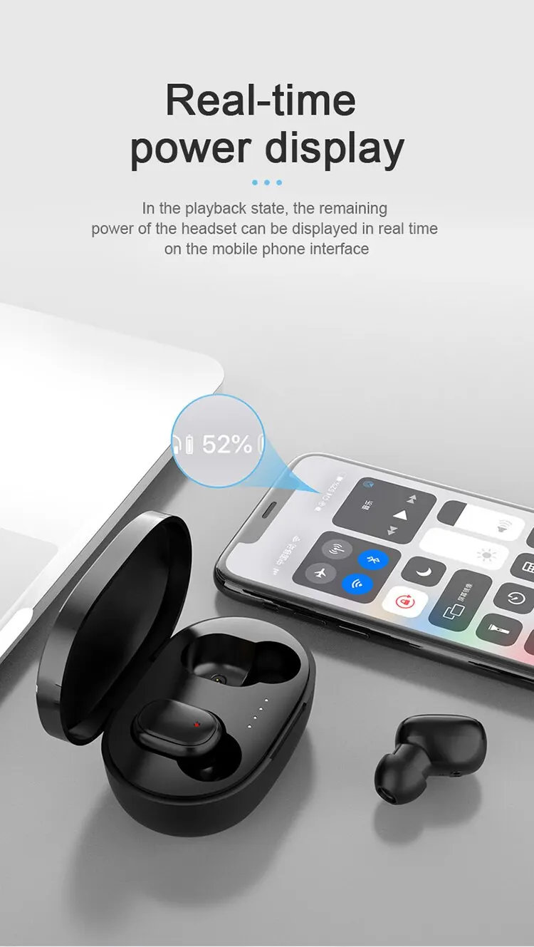 A6S TWS Headset Wireless Earphones Bluetooth Sport Stereo Earbuds iPhone Samsung