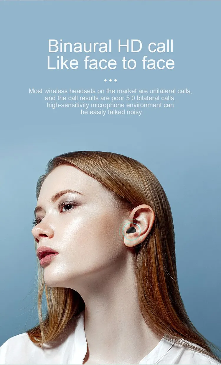 A6S TWS Headset Wireless Earphones Bluetooth Sport Stereo Earbuds iPhone Samsung