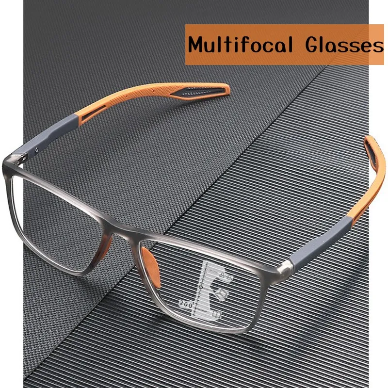 Anti-Blue Light Multifocal Reading Glasses Men Women Progressive Eyeglasses