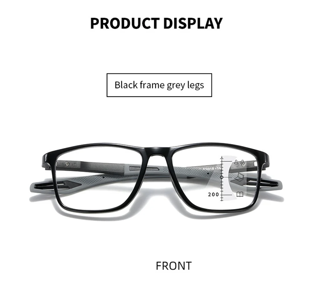 Anti-Blue Light Multifocal Reading Glasses Men Women Progressive Eyeglasses