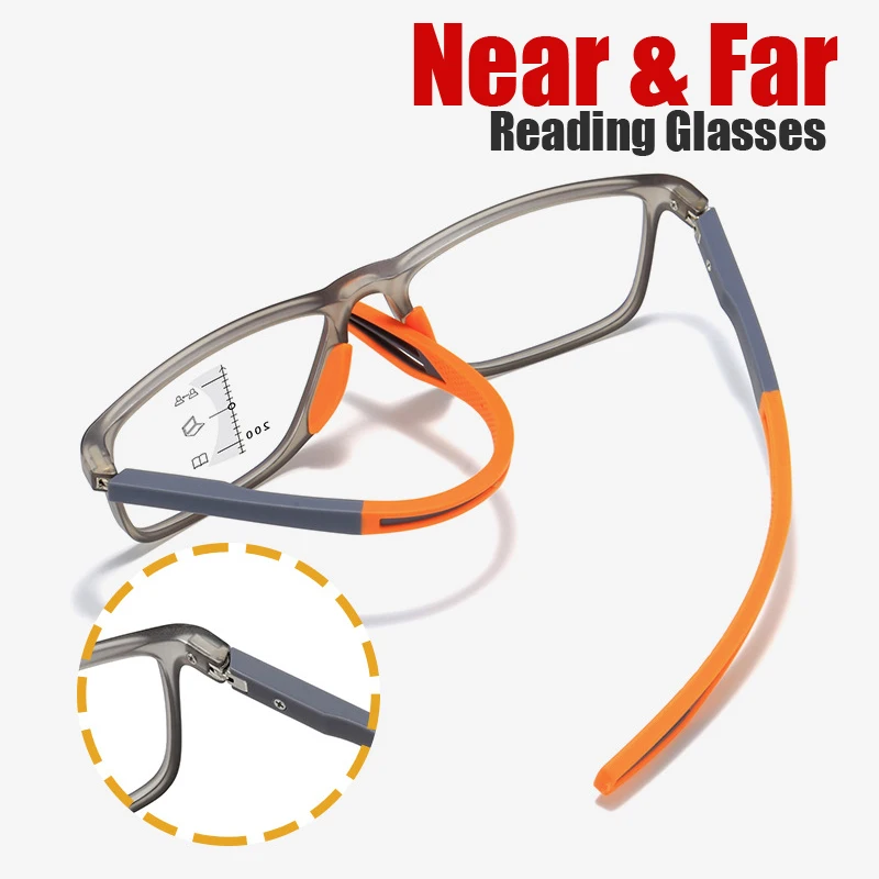 Anti-Blue Light Multifocal Reading Glasses Men Women Progressive Eyeglasses