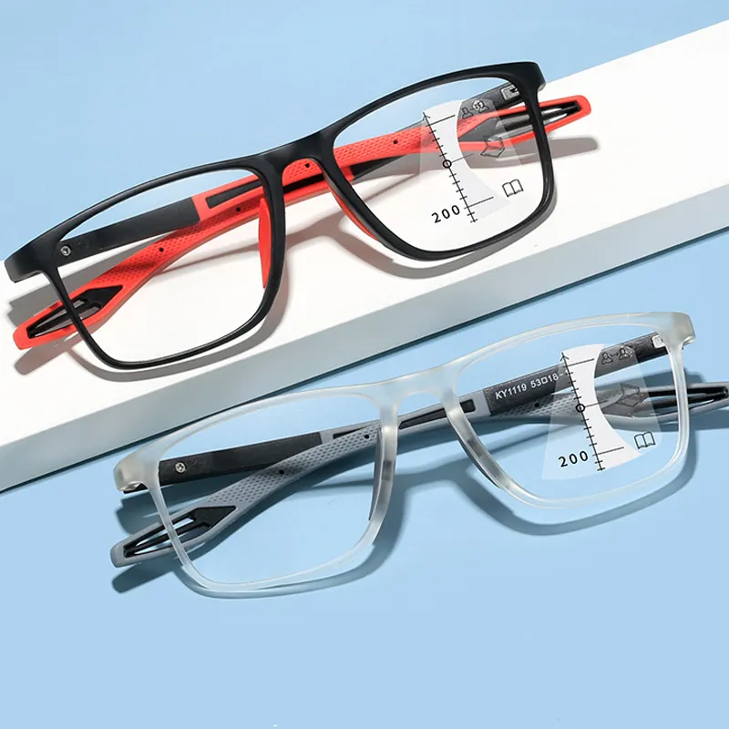 Anti-Blue Light Multifocal Reading Glasses Men Women Progressive Eyeglasses