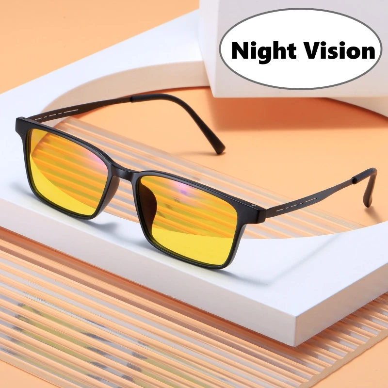 TR90 Night Vision Glasses Men Women Classic Blue Light Blocking UV400 Sunglasses