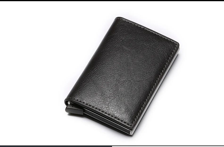 Customize Wallet Carbon Card Holder Mens Engraving Magic Trifold Leather Slim